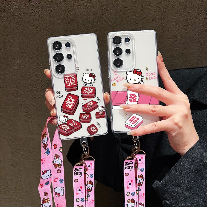 สีชมพูไพ่นกกระจอก Kitty Cat เคสโทรศัพท์สําหรับ Remi A1 A2 12 9 9T 13 A5 A4 A3 Pro 13C 12C 10C 10A 9C