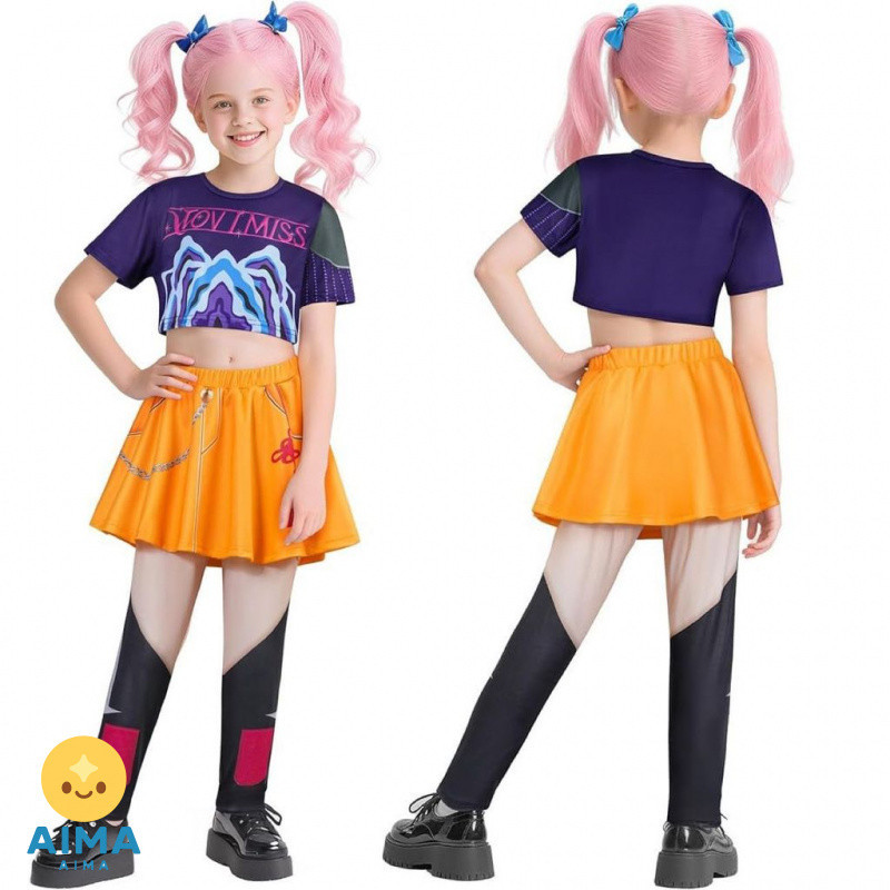 เครื่องแต่งกายcosplay KPOP Witch Hunters สำหรับเด็ก แบบ Rumiira, Rumi, Zoey และMira เหมาะสำหรับงานHA