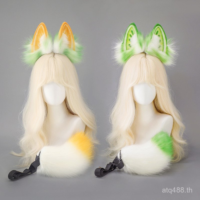 หูกระต่ายการ์ตูน HALLOWEEN ออกแบบสำหรับชุด Lolita กับหางกระต่าย