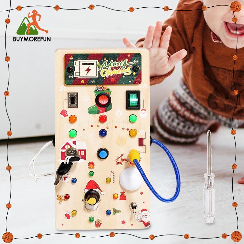 [ซื้อเพิ่มเติมสนุก] ไฟ LED Busy Board Switch Busy Board ในร่มเล่นเกม Sensory ของเล่น Montessori Busy
