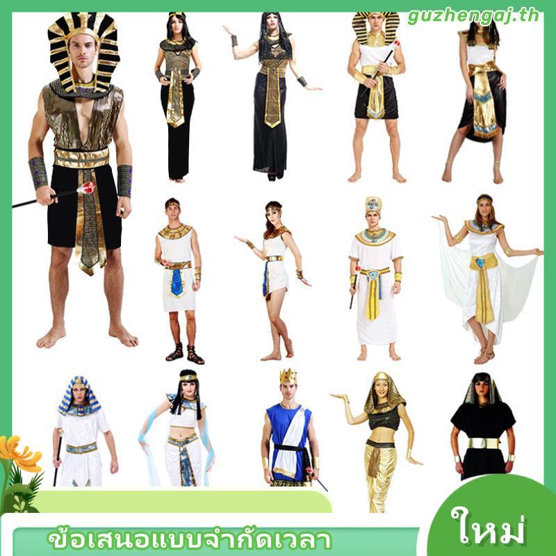 [0714]SHWZ-COS-QZZ Costume Adult Egyptian Pharaoh Cleopatra King Prince Clothes Cosplay Saudi Arabian Robe Halloween Animation Parent-child clothing Gift Comic COSPLAYCouple cl