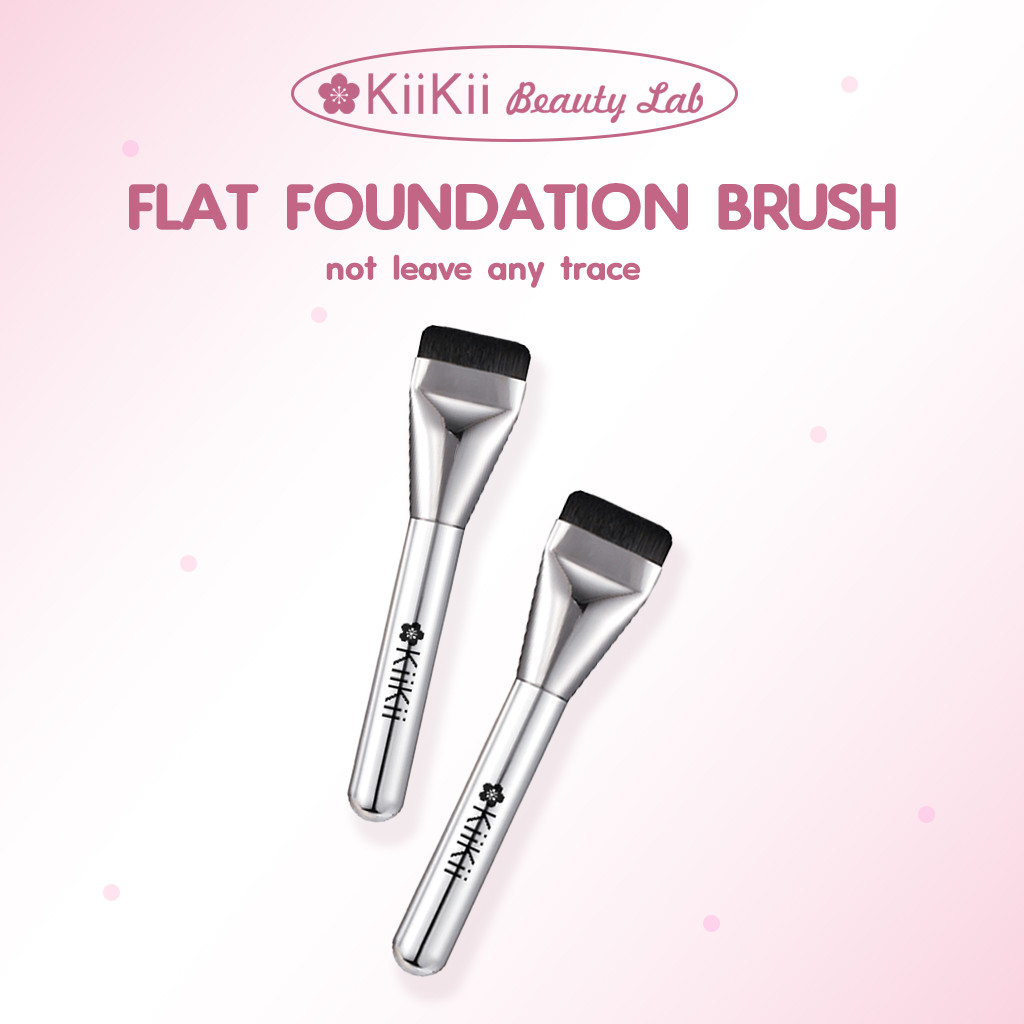 KiiKii Beauty Lab Silver แปรงปัดแก้ม แปรงรองพื้น สําหรับรองพื้นเนื้อครีม บางพิเศษ ขนแปรงนุ่ม