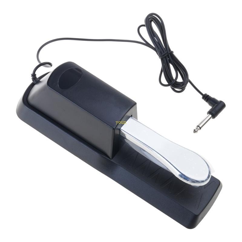 Youn เปียโน Sustain Pedal คีย์บอร์ด Sustain Pedal สําหรับเปียโนดิจิตอลด้านล่างกันลื่นสําหรับ MIDI คี