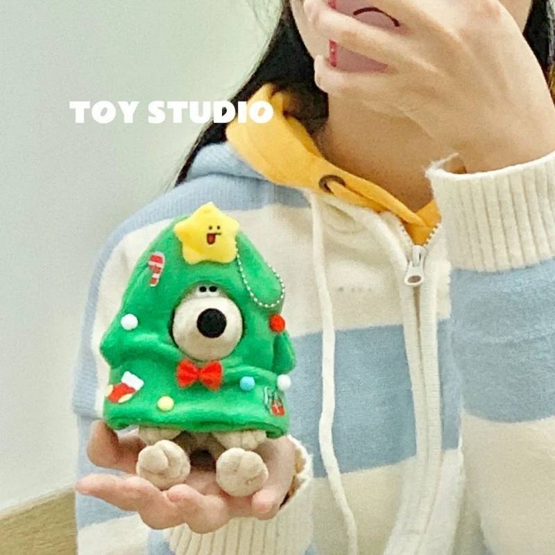 Cartoon Christmas Dog Automobile Hanging Ornament Cute Christmas Tree Headgear Doll Keychain 12 ''Ch