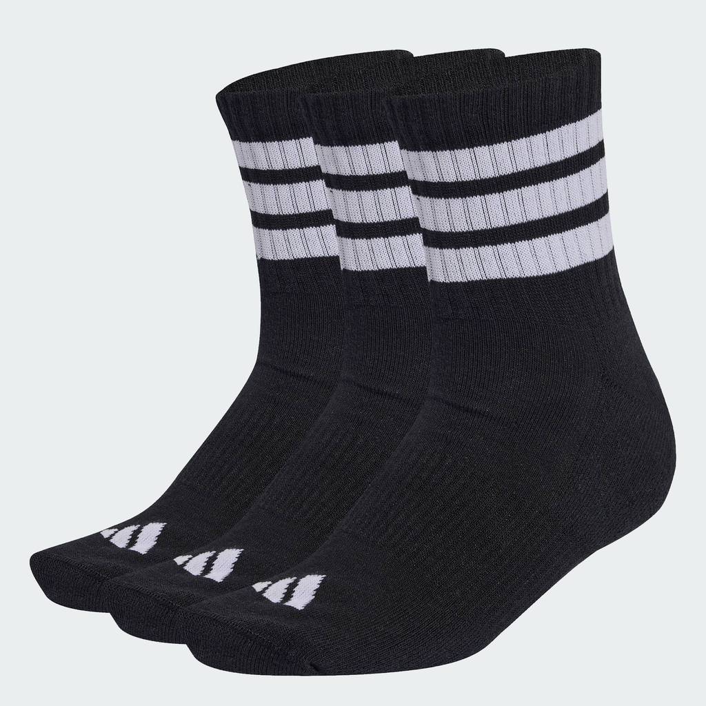 adidas ไลฟ์สไตล์ ถุงเท้ามิดคัท 3 STRIPES CUSHIONED SPORTSWEAR (3 คู่) Unisex สีดำ KC9617