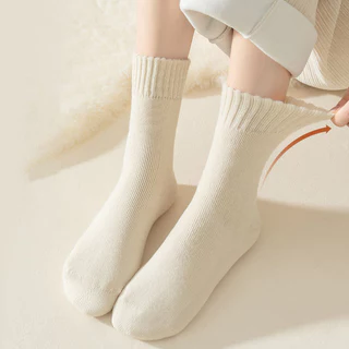 🌸รูปแบบใหม่🧦 ถุงเท้าสั้นหนา สไตล์ญี่ปุ่น น่ารัก ผ้าฝ้ายแคชเมียร์แท้ นุ่ม สบาย มีหลายสีให้เลือก