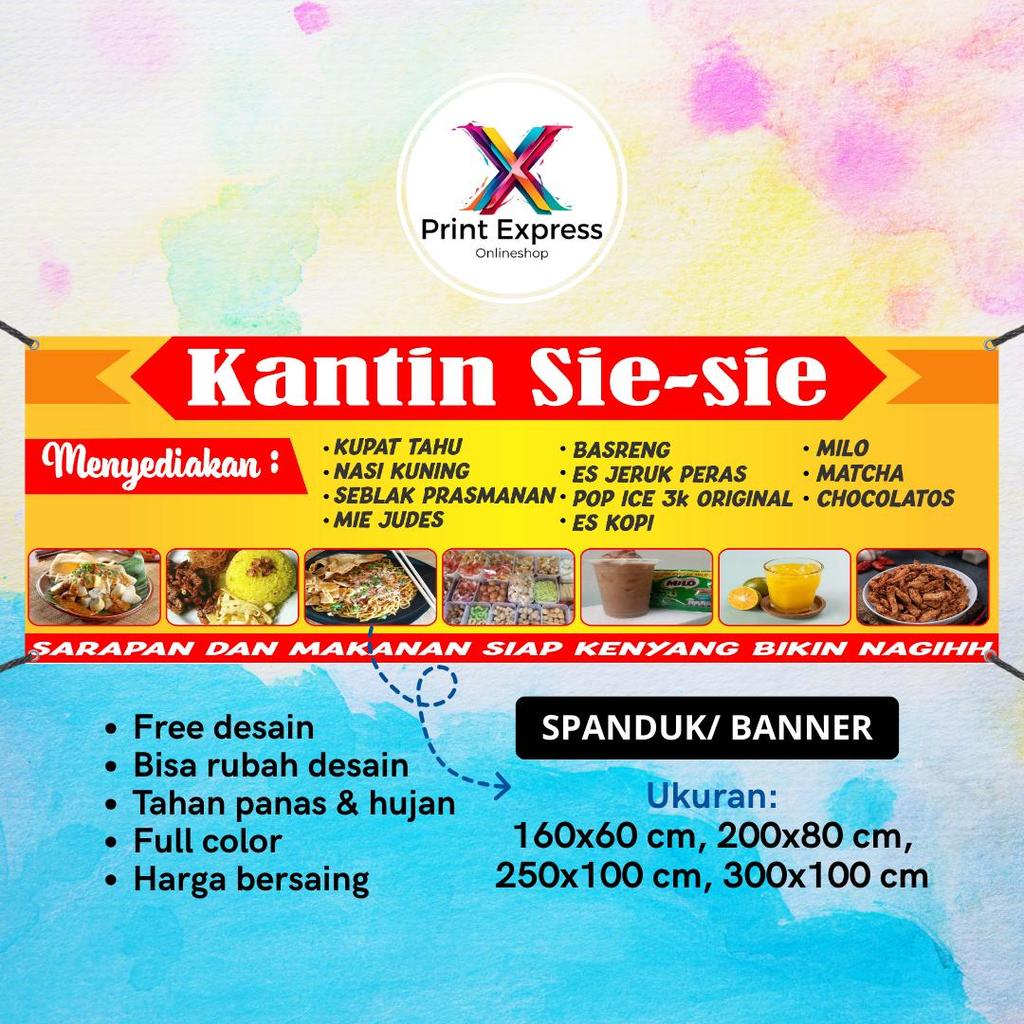 Kantin Sie-Sie Yellow BANNER ออกแบบสามารถขอได้