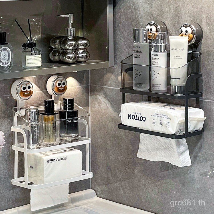 Abandoned ชั้นวางเครื่องสําอางติดผนังห้องน้ํากล่องเก็บห้องน้ําผ้าเช็ดตัวดูดถ้วย Washstand 86CA