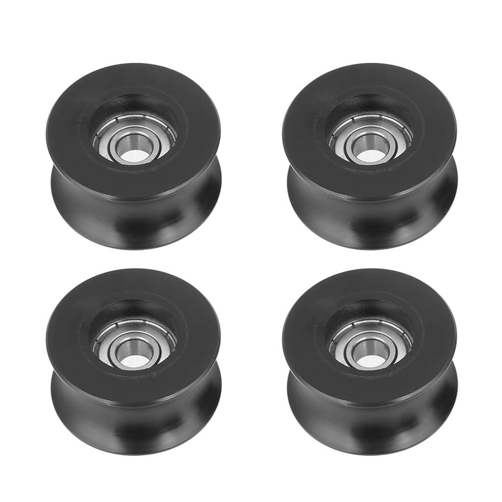 4 ชิ้น U ประเภท Groove Pulley, Pulley Rolling Bearing Roller Guide U Groove ล้อสําหรับประตู, Windows