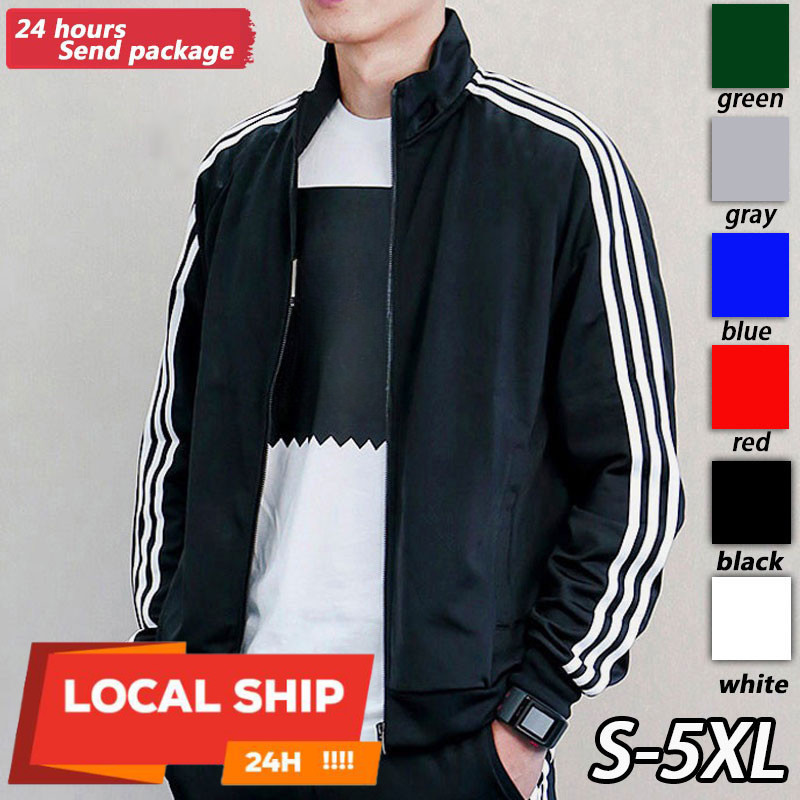 เสื้อแจ็กเก็ตกันหนาว Adidas กันลม 6 สี สําหรับผู้ชาย ไซซ์ S - 5XL มี 6 สี