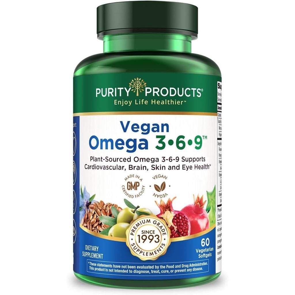 ผลิตภัณฑ์ Omega 3-6-9 สูตรมังสวิรัติและมังสวิรัติ -5 in 1 Fatty Acid Complex - Omega 3 6 9 Essential