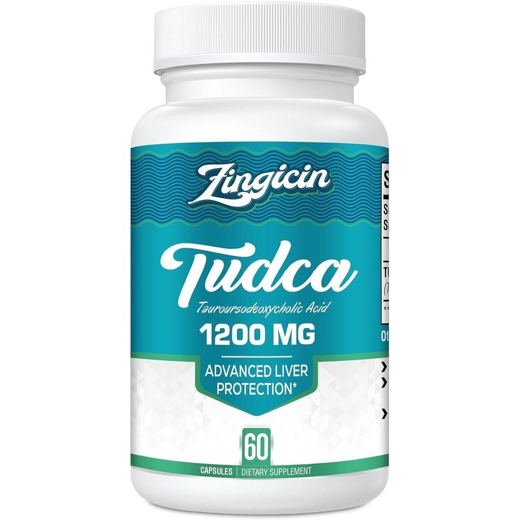 อาหารเสริม TUDCA 1200 มก. - 60 แคปซูลผัก, อาหารเสริมเกลือ TUDCA Bile อันทรงพลังสําหรับตับ,อาหาร