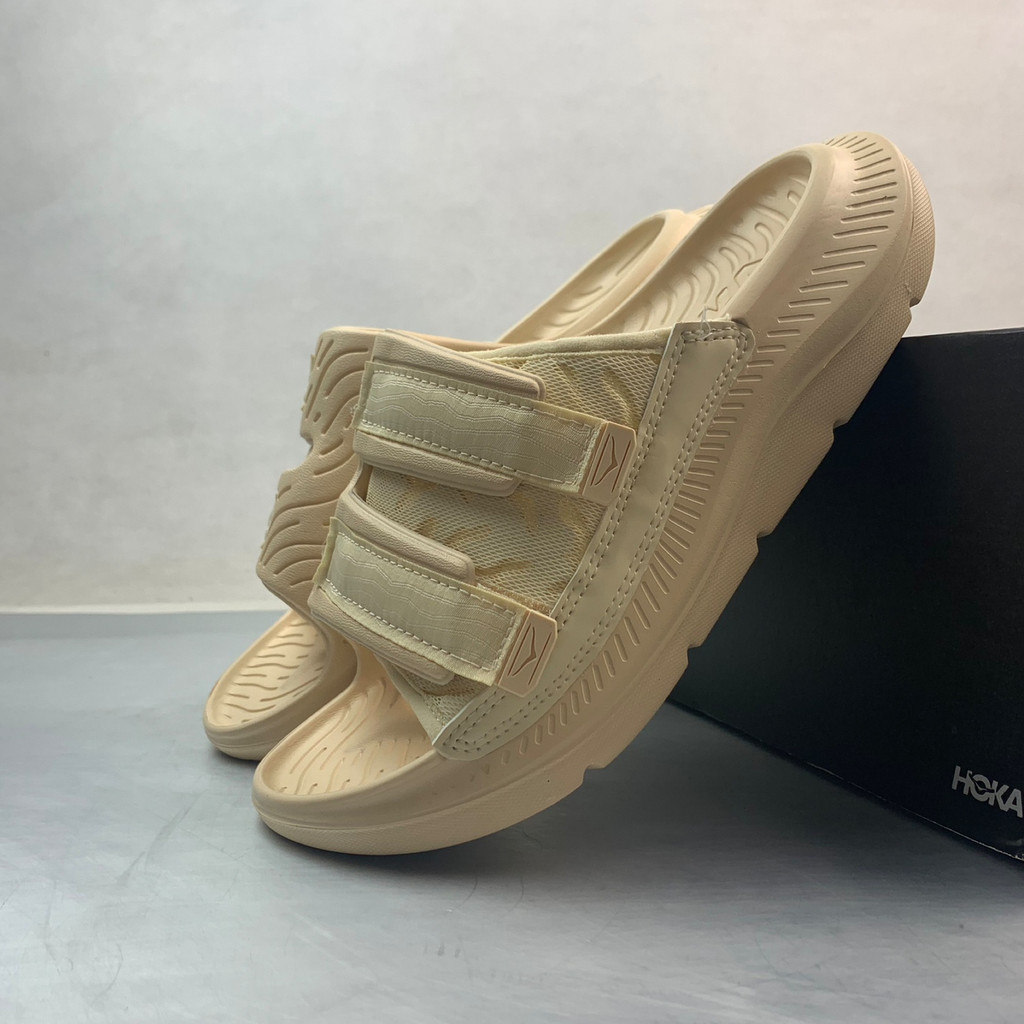 HOKA ONE ONE ORA Luxe รองเท้าแตะ Velcro สําหรับผู้ชายและผู้หญิง