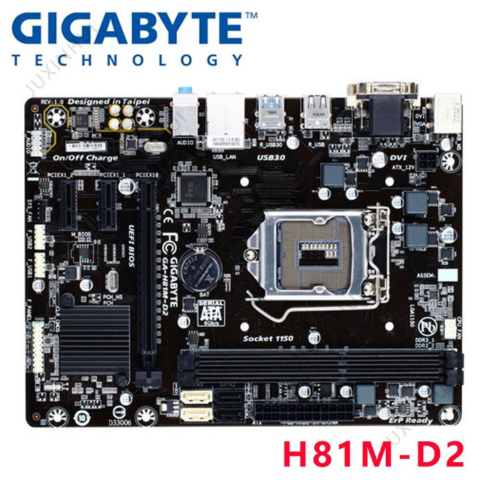 มือสองเมนบอร์ด gigabyte GA-H81M-DS2V D2 GA-H81M-D2 เมนบอร์ดในตัว 1150 พิน Asus H81 GA H81M DS2V GA-H