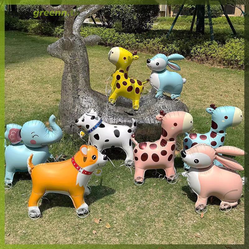 BREE 4D การ์ตูนฟอยล์บอลลูนช้างยืนบอลลูนเดินล้อสําหรับเด็กตกแต่งงานเลี้ยงวันเกิดอาบน้ําเด็ก.