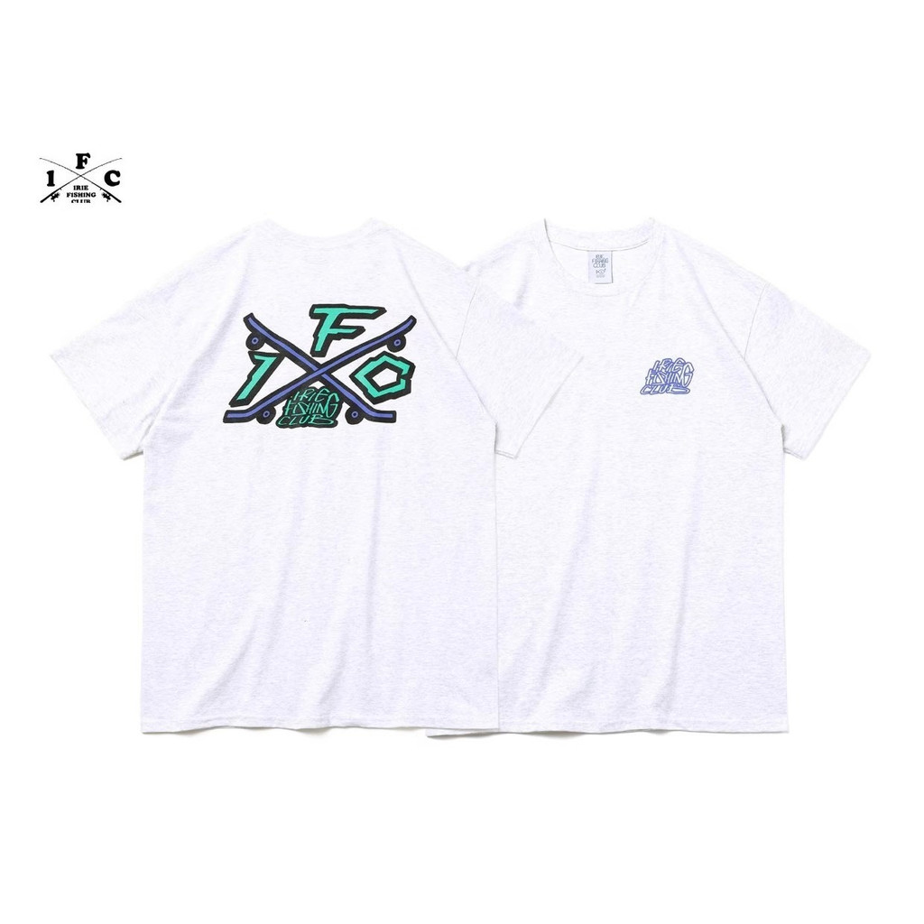 IFC EGYPT สไตล์ใหม่ญี่ปุ่น Lure ตกปลาเสื้อผ้าอินเทรนด์รอบคอผ้าฝ้ายแท้พิมพ์เสื้อยืดแขนสั้น