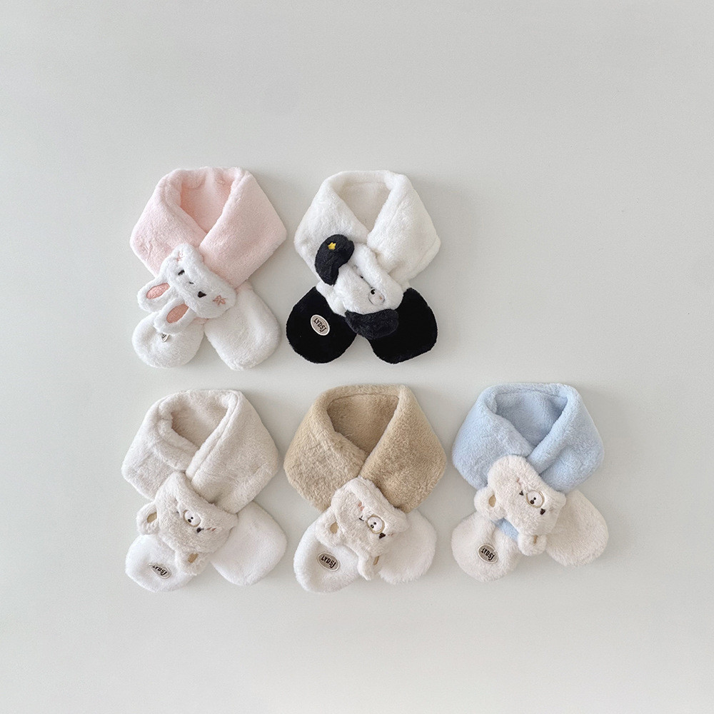 ผ้าพันคอกันหนาวสำหรับเด็กอายุ 2-10 ปี ออกแบบเป็นตุ๊กตาสัตว์น่ารัก ใช้ได้ในทั้งฤดูใบไม้ร่วงและฤดูหนาว