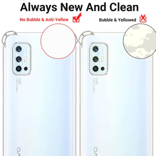 สําหรับ Vivo V17 V19 V19neo 1919 1933 ยืดหยุ่นซิลิโคนเหลวใสกึ่งโปร่งใส Anti-Yellowing ฝาครอบ 4 มุมป้องกัน Jelly Case