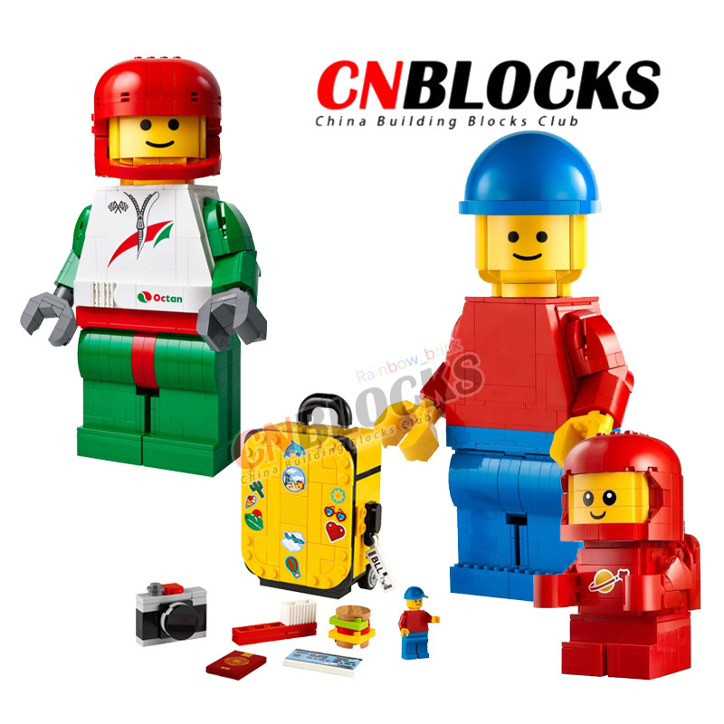 คัดลอก DIY Up-Scaled Minifigure 40767 | 40649 | 40819 | 40817 Buidling Blocks ของเล่นเด็กของขวัญ