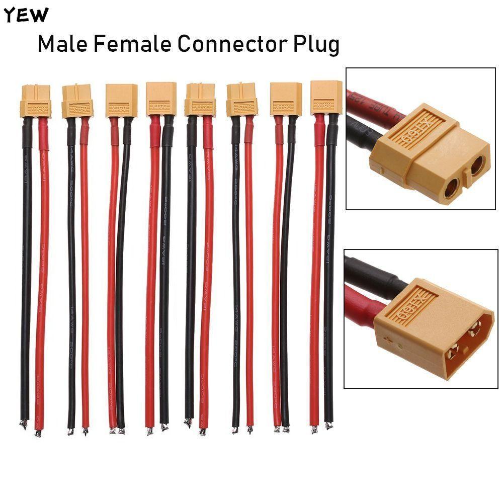 YEW XT90 Connector, หญิง/ชาย 2 รูปแบบ 100MM XT90 Connector, พร้อมชิ้นส่วนเครื่องมือลวด 10AWG