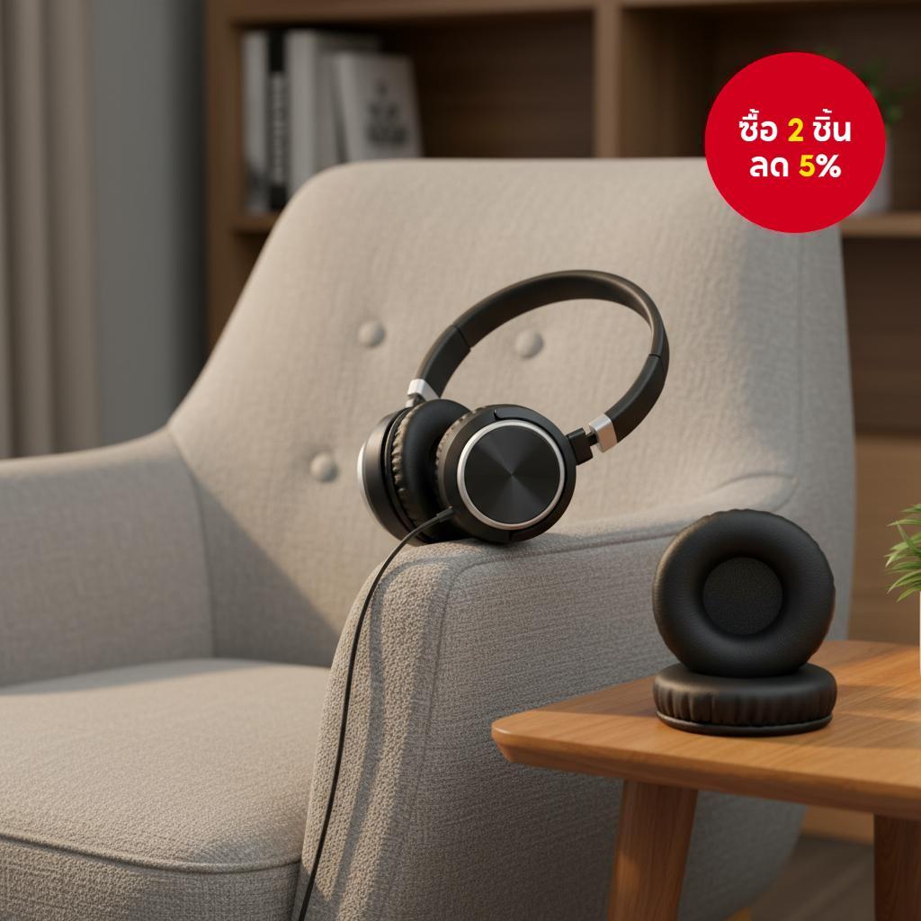 แผ่นรองหูฟังเปลี่ยนสําหรับหูฟัง Jabra Evolve 20 30 40 65