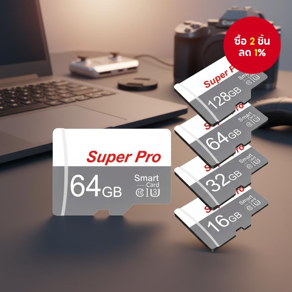 การ์ด microSD/TF คลาส 10, 4GB/8GB/16GB/32GB/64GB/128GB, โอนถ่ายข้อมูลรวดเร็วสําหรับคอมพิวเตอร์ โทรศัพท์มือถือ และกล้อง