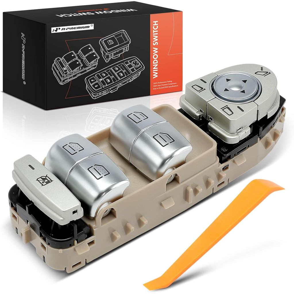 A-Premium Master Power Window Switch เข้ากันได้กับ Mercedes-Benz C300, C350e, C400, C43 AMG, C450 AM