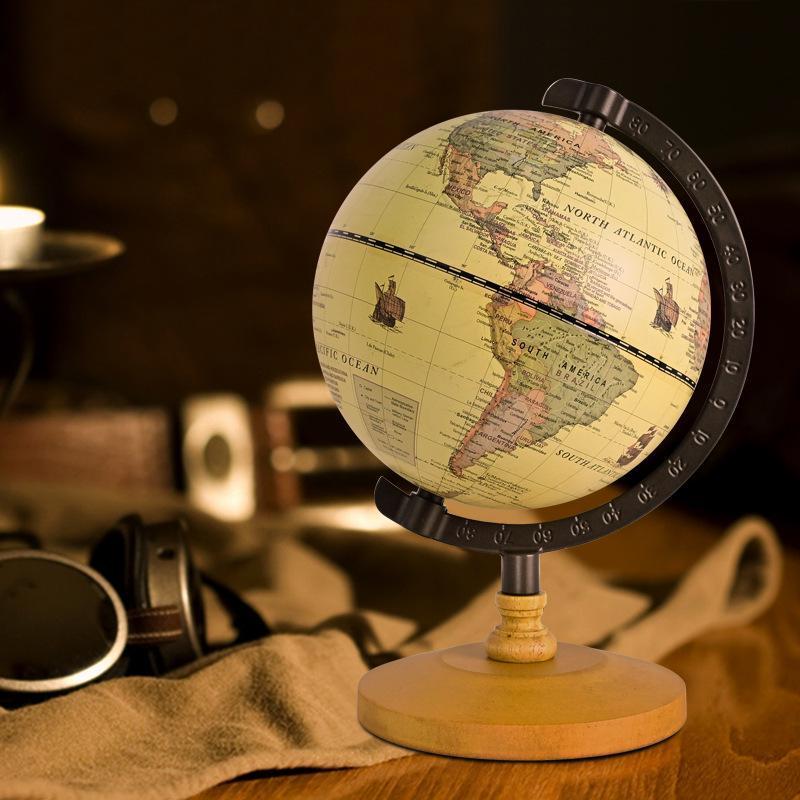 Retro Pure English Globe ตกแต่งสํานักงาน Globe ตกแต่งบ้านสไตล์ยุโรป 14 ซม. WB56