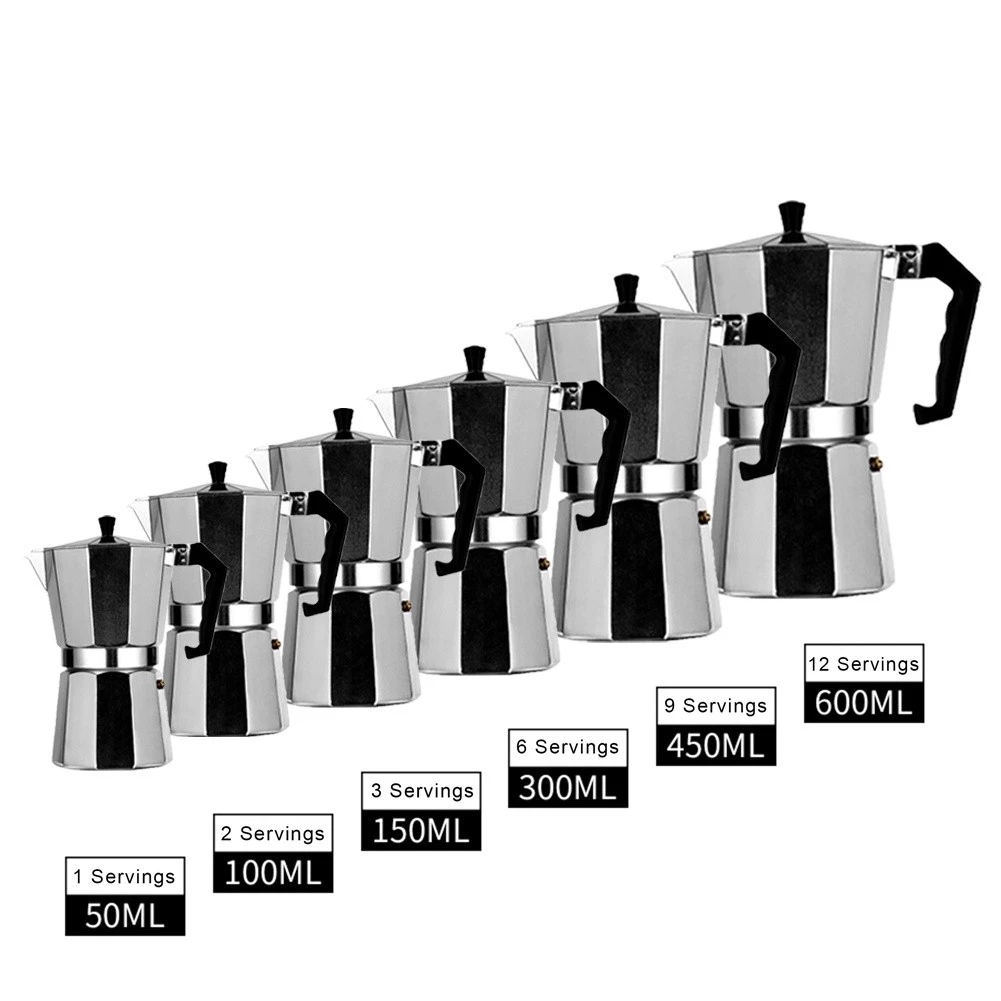 【ส่งเดี๋ยวนี้】Set เตาไฟฟ้า + Moka pot หม้อต้มกาแฟสด หม้อต้มกาแฟ ขนาดพกพา thumbnail 3