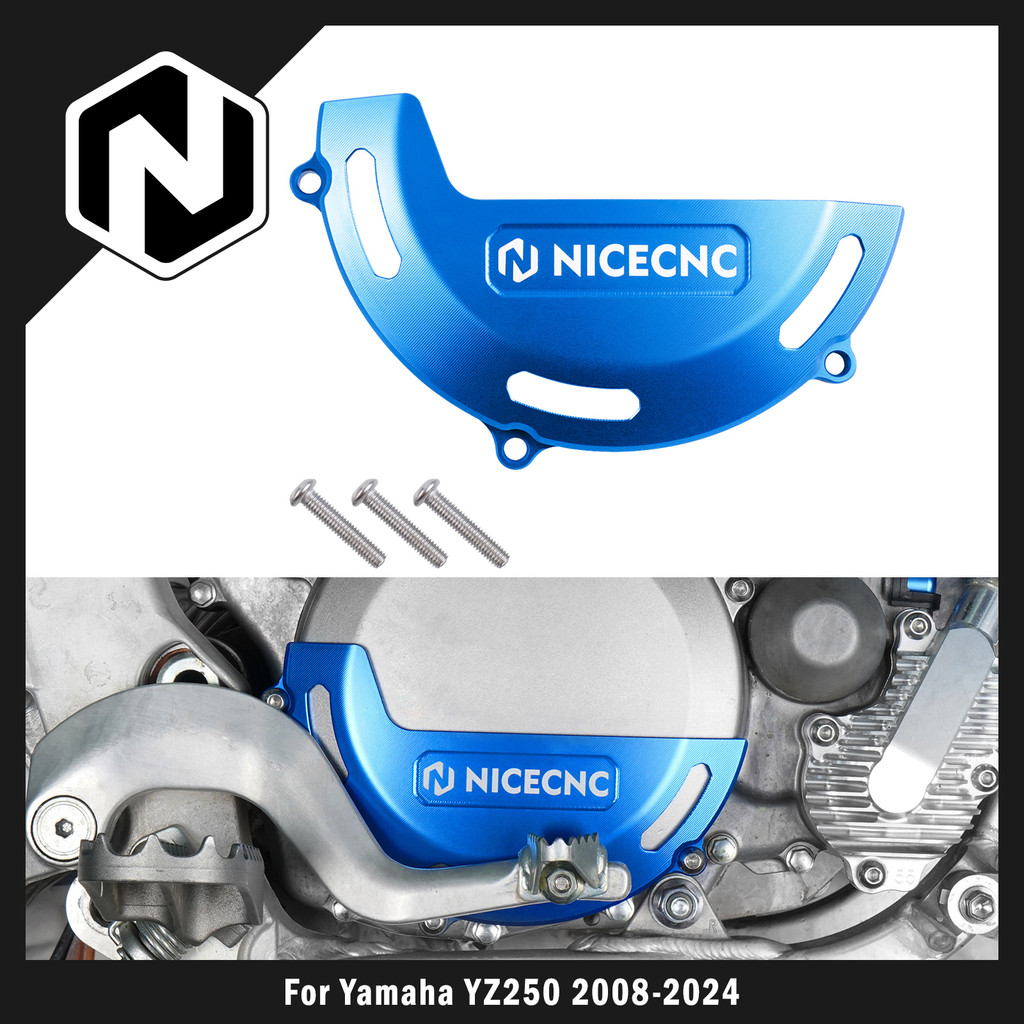 NI  For Yamaha YZ250 2008-2024 YZ250X 2016-2023 Motoryclce Clutch Side Cover Guard Engine Ignition P