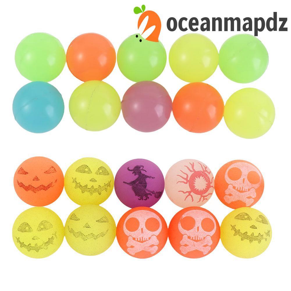 OCEANMAPDZ 10 ชิ้น/เซ็ตฮาโลวีน Bouncy Balls, ยืด Eyeballs น่ากลัว Bouncy Eyeball, คอสเพลย์ Prop Glow