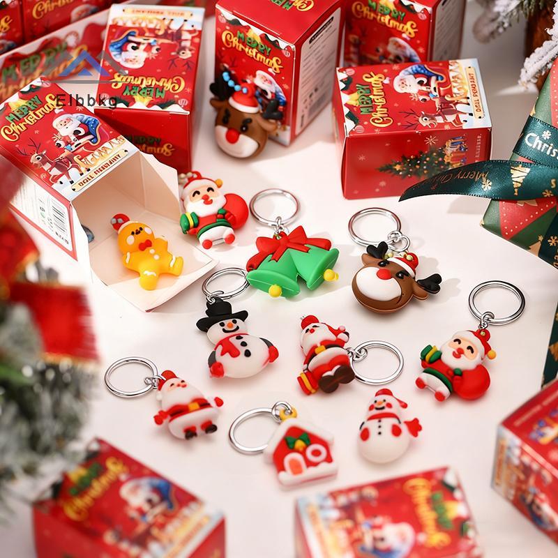 EIbbkg 24pcs Christmas Themed Party Key แหวนชุดของขวัญ Surprise กล่องเหมาะสําหรับเป็นคริสต์มาสของขวัญ Party ของขวัญที่ดีที่สุดสําหรับคริสต์มาสลดราคา