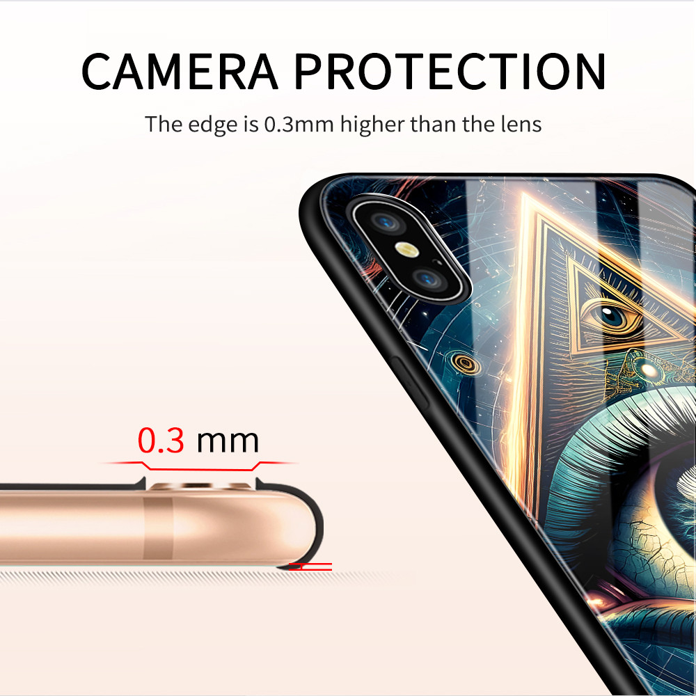 เคส For เคสแข็ง OPPO Reno 12 12F 11 11F 10 8 8T 8Z 7 7Z 6Z 6 5 4 2 4Z 2F F11 F9 F7 F5 Pro Youth 4G 5G ออปโป้ Glass BLK - รูปที่ 5