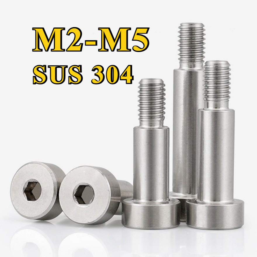 น็อต โชว์เดอร์ จม หกเหลี่ยม สแตนเลส 304 โบลท์ หัวจม M2M2.5/M3/M4/M5 / Shoulder Hexagon Socket Screw 