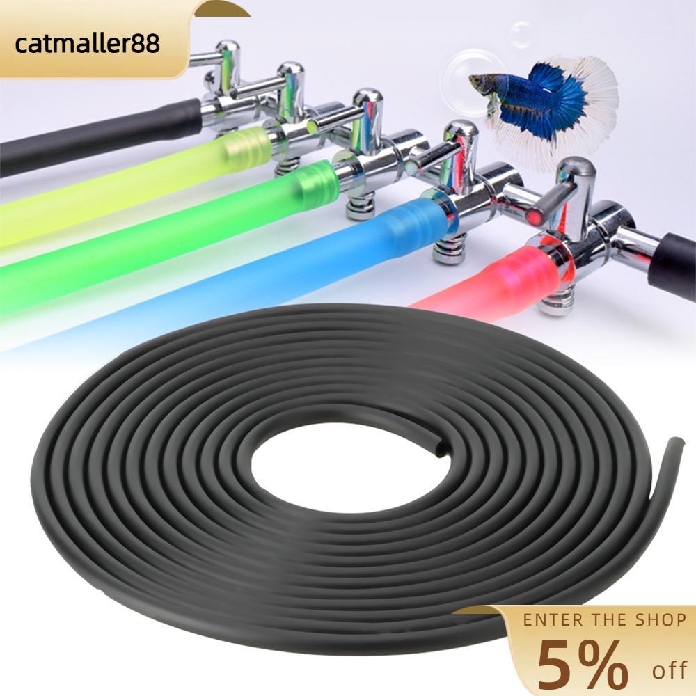 CATMALLER88 Aquarium Air Pump Tube,ยืดหยุ่นสีดําAquarium Oxygen Hose,ทนทานสีแดง 4Mความยาวซิลิโคนออกซ