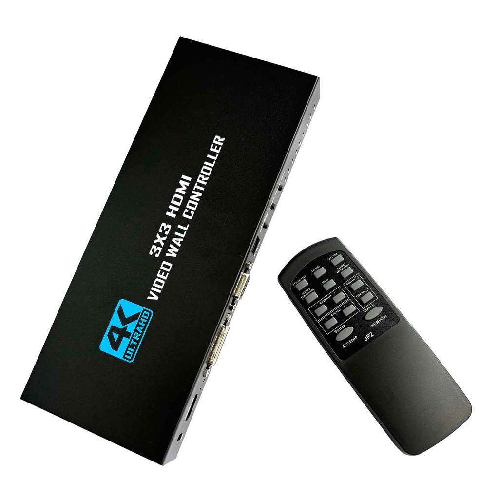 4K 3X3 HDMI Video Wall Controller DVI Wall Controller TV Splicer Multi Screen Splicing โปรเซสเซอร์ 1
