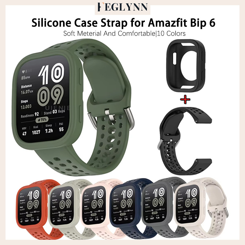 สายรัดกรณีซิลิโคน for Amazfit Bip 6 หน้าจอสายพานยางที่หายใจได้อ่อน สายพานปกป้องอุปกรณ์เสริม for Smartwatch Amazfit Bip 6 ราคา ถูกที่สุด ดีลบีเคเค รูปภาพหลัก