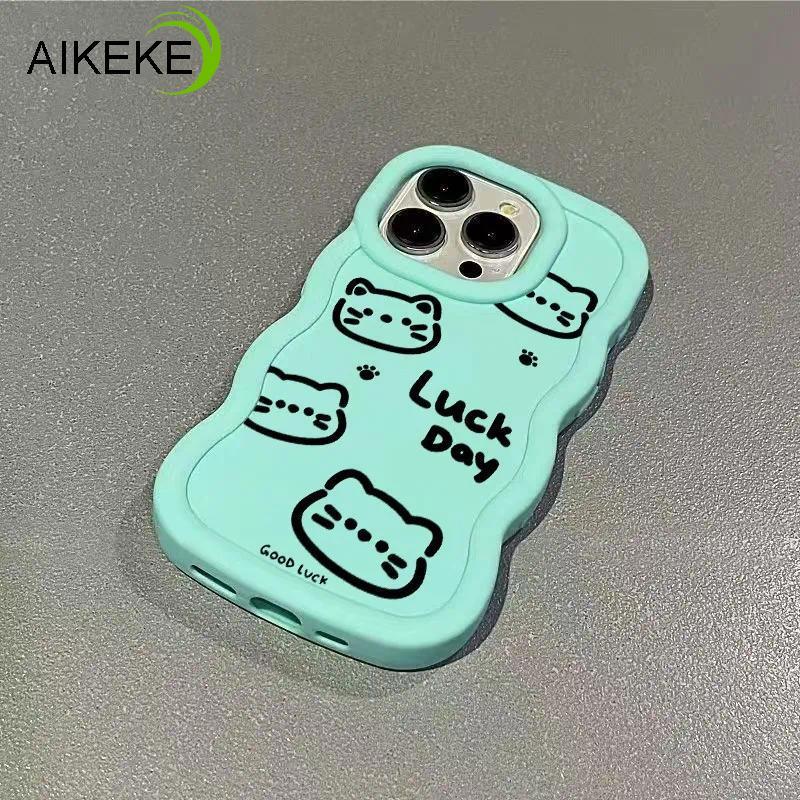 สายน่ารักแมว 3D Wave เคสโทรศัพท์สําหรับ OnePlus 13 12 12R 11 11R 10R 9R 8T 7 Pro 7T Plus 6 6T 5G 4G Macaron Matte ปกหลังการ์ตูนคู่สีทึบกันกระแทกปลอกนุ่ม - รูปที่ 2