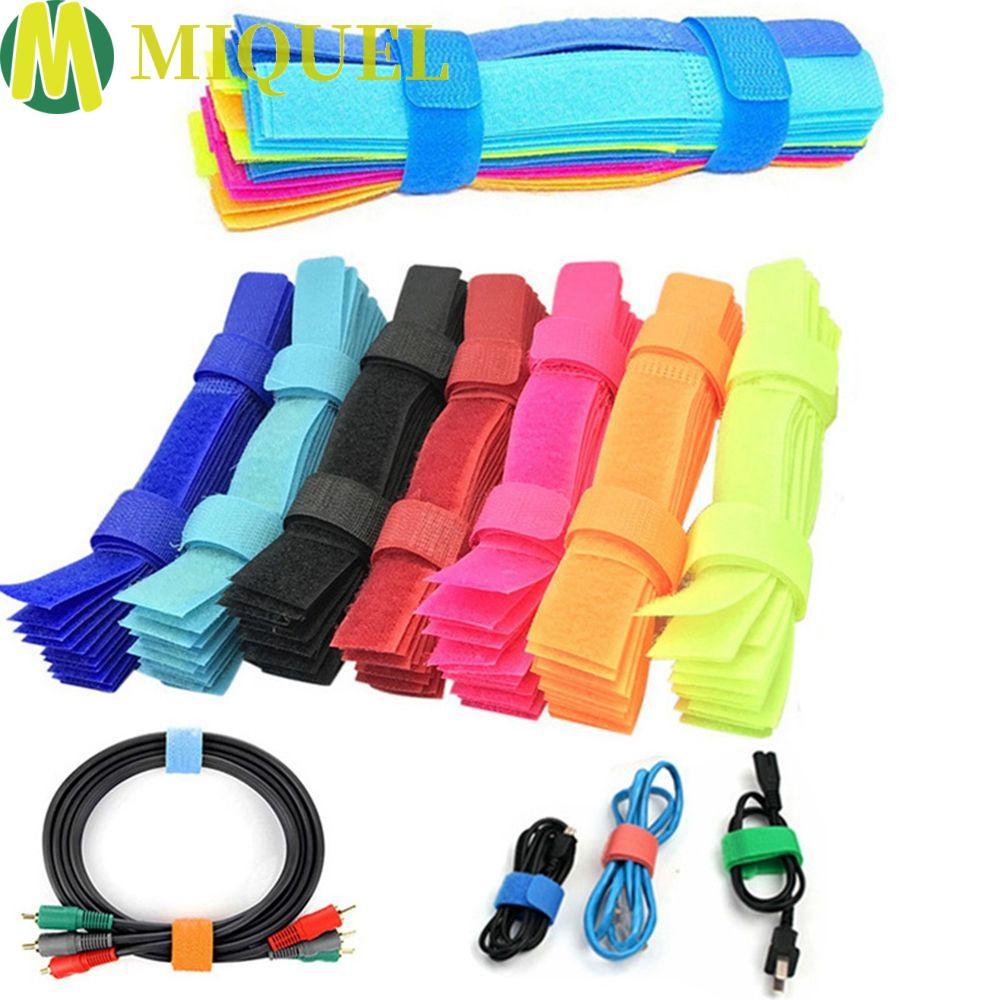 MIQUEL สาย Winder นํากลับมาใช้ใหม่ได้ยึดสายไฟอุปกรณ์เสริมสายไฟห่วงสายรัดไนลอน