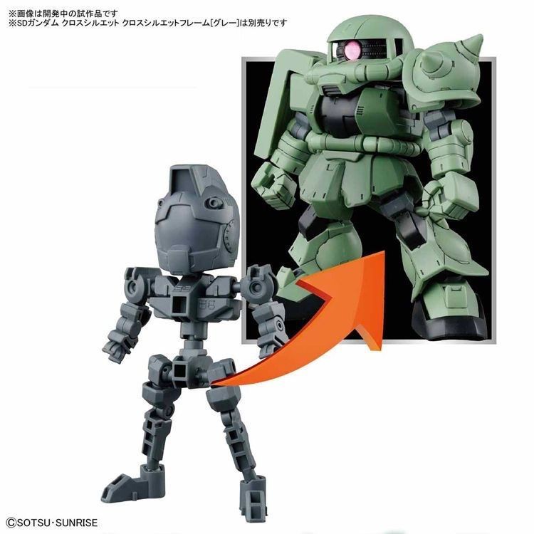 สินค้าใหม่กันดั้มรุ่นSDCS Zaku II Massการผลิตประเภท/สีเขียวZaku Influencerกันดั้มประกอบรุ่นของเล่นWJ