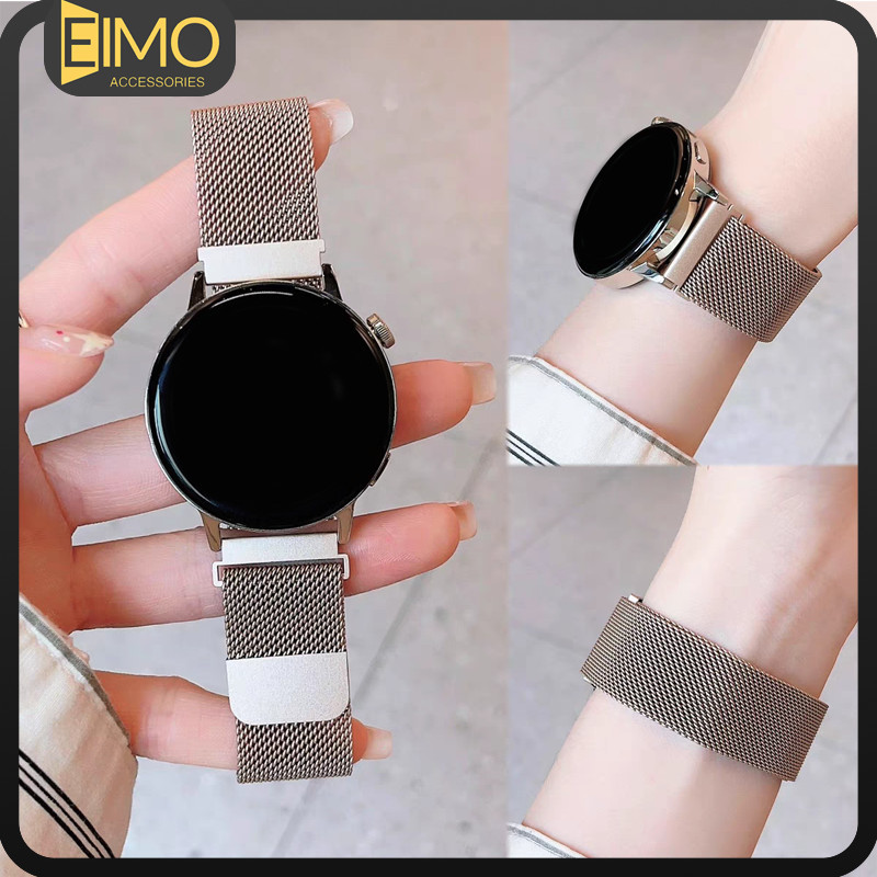 วงสแตนเลส สายลูปโลหะ Milanese for Samsung Galaxy Watch Fe 7 6 5 4 /Redmi Watch/Huawei/Xiaomi Watch/Amazfit Bip 6