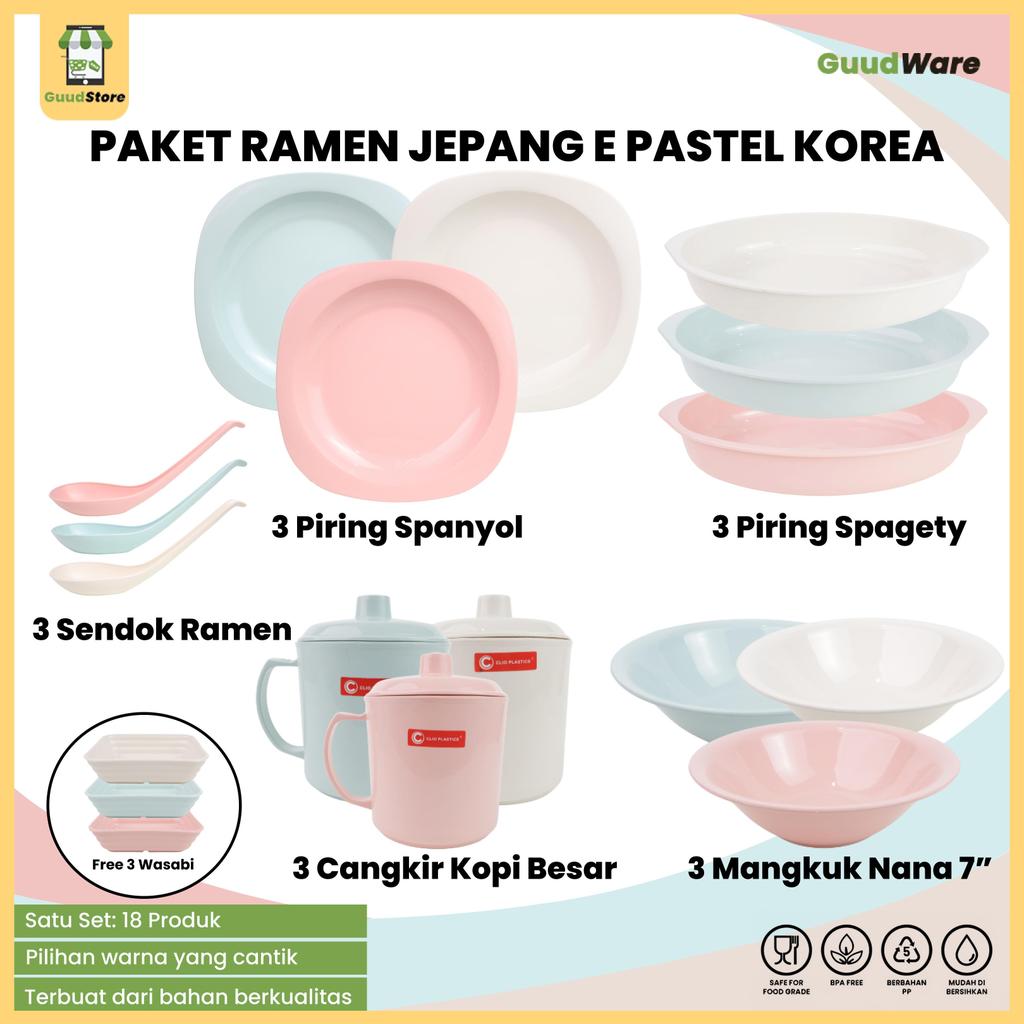 Ramen Plate Bowl Glass Package Set รหัส E Pp 5 PP5 พลาสติก Bpa Free Food Grade