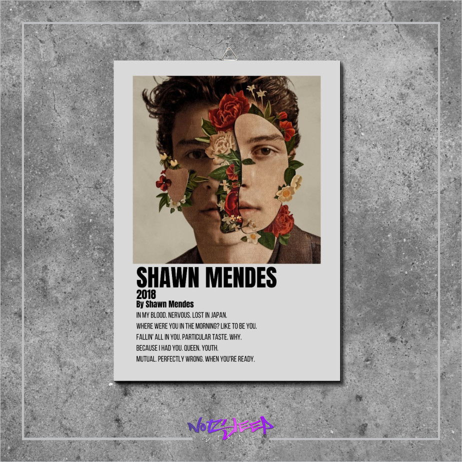 Cover อัลบั้มเพลงวงดนตรีโปสเตอร์ติดผนัง Frameless อัลบั้มไม้ Shawn Mends โดย Shawn Mends