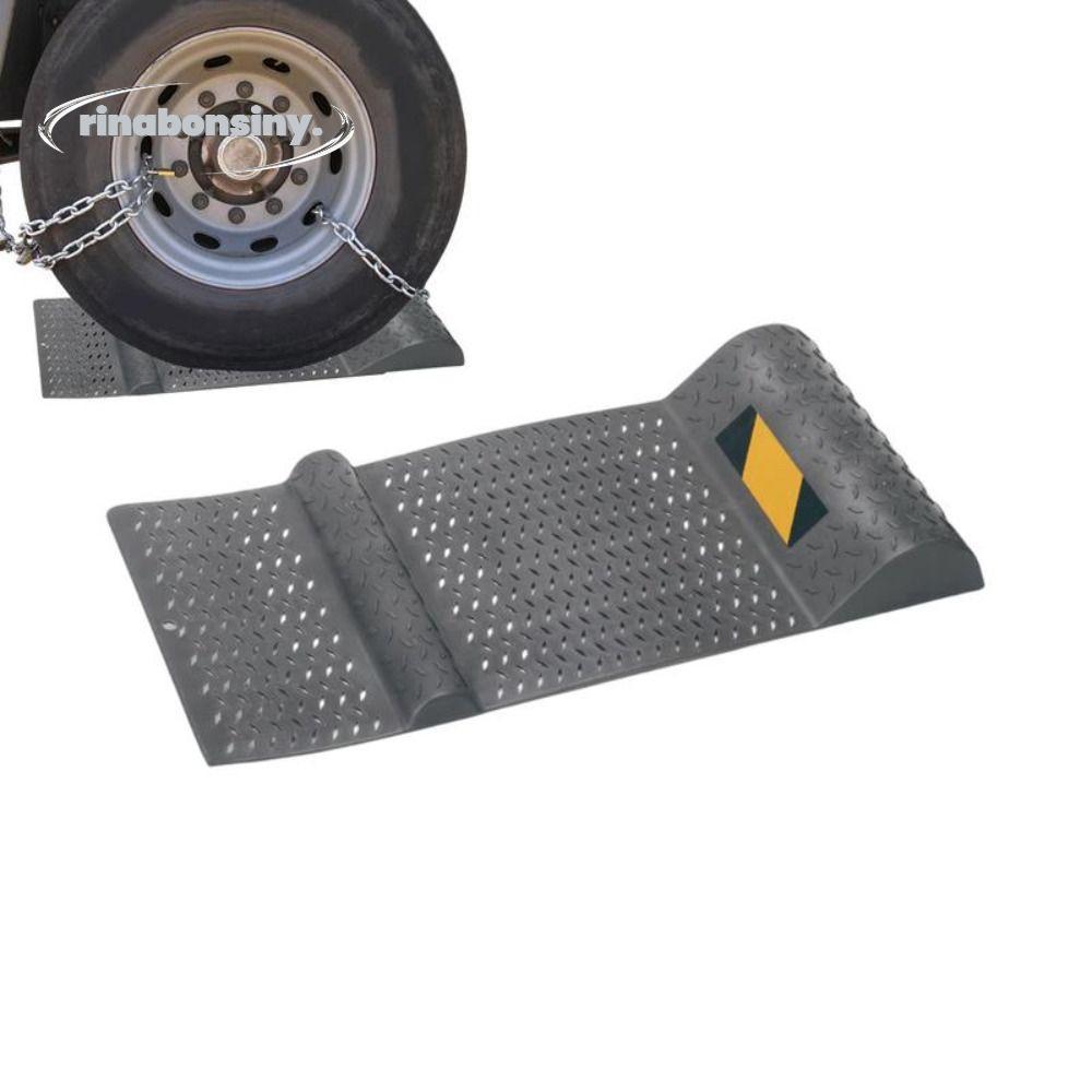 RINABONSINY ล้ออุปกรณ์กันลื่น, แถบเตือนที่จอดรถ Aid Anti-skid Car Parking Mat, Professional Garage ย
