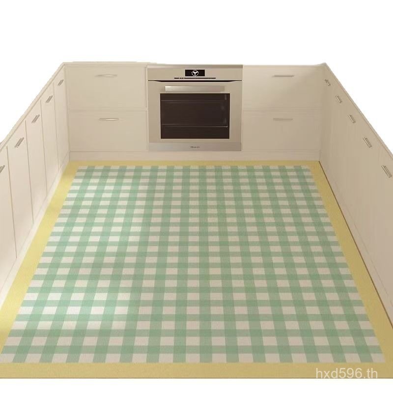 พรมปูพื้นกันลื่นกันน้ําเช็ดได้ห้องครัวสกปรกทนหนังฟุตเสื่อพรมหนาล้างฟรีข้ามพรมแดน - รูปที่ 3