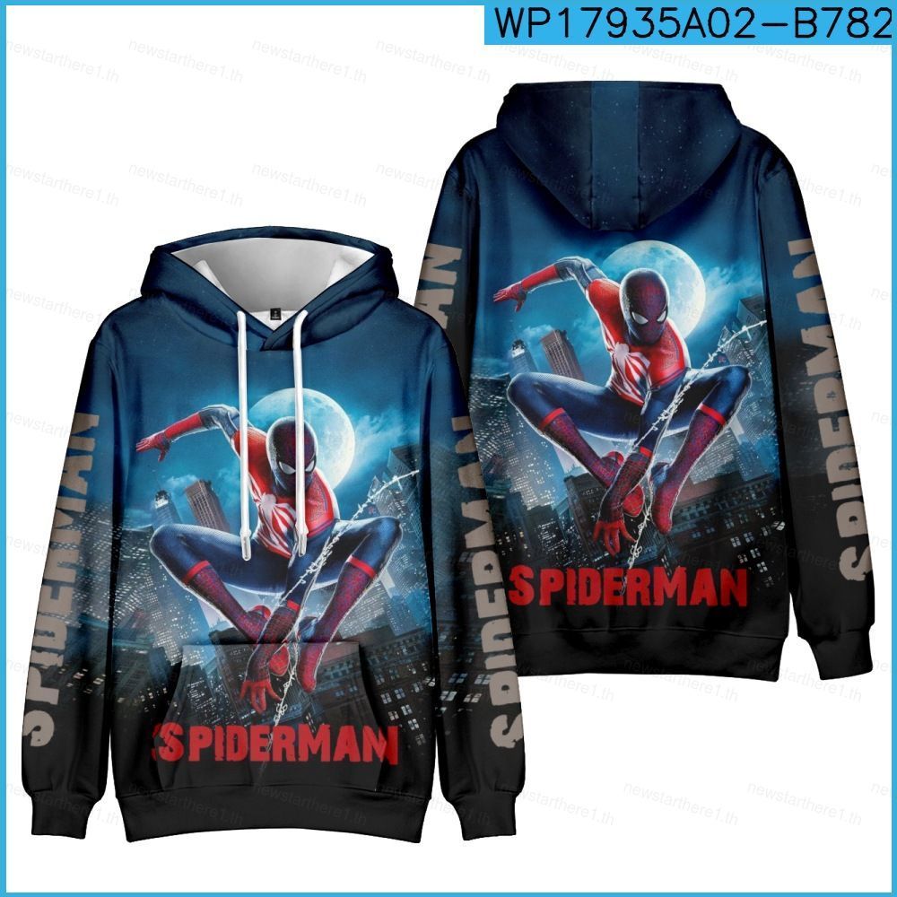 NS1 Spider-Man Ultraman Hoodie Anime Sweatshirt Unisex แขนยาว SN1
