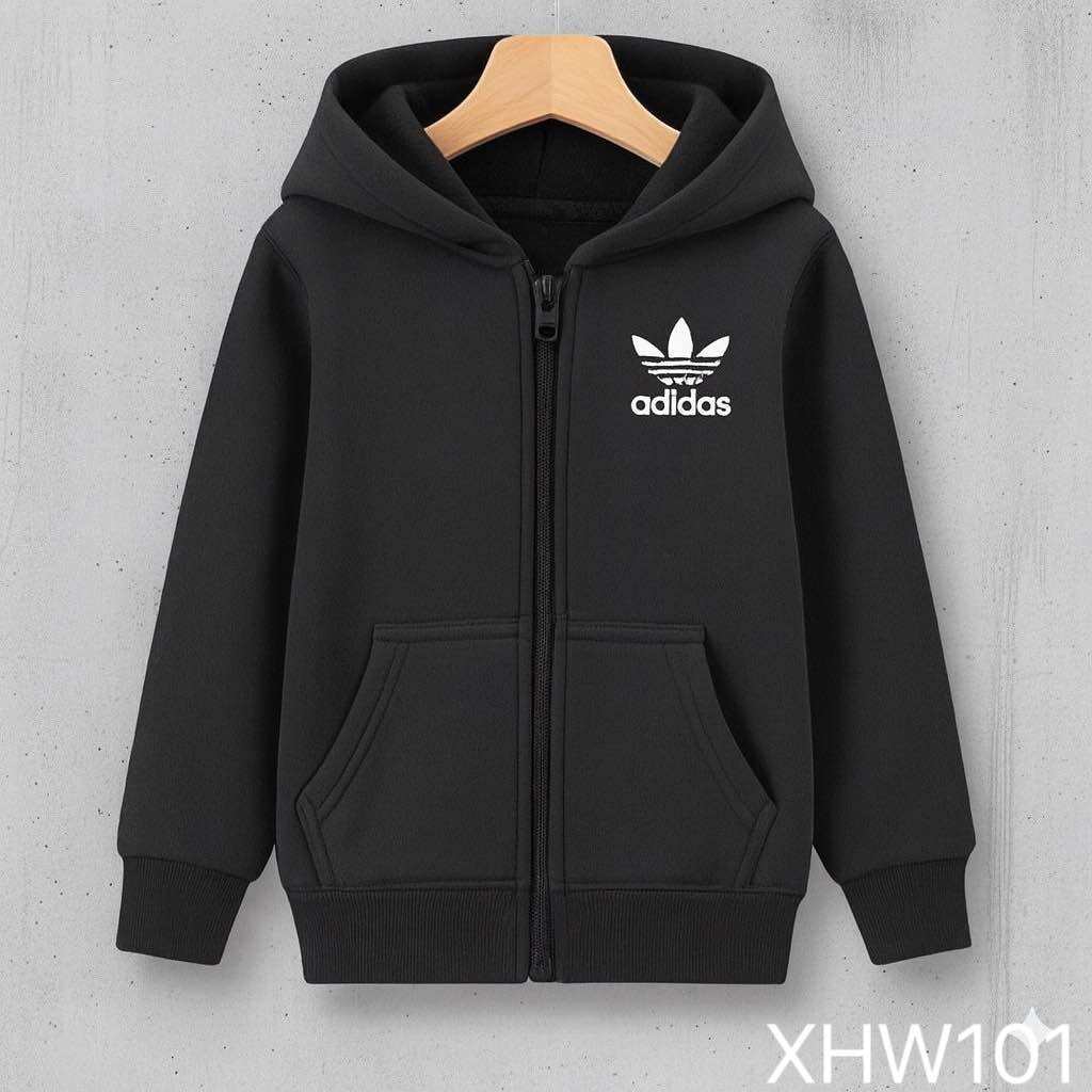 เสื้อฮู้ดมีซิปสีเทา รุ่นเบสิค สำหรับเด็กโต เสื้อคลุมแขนยาว กันลม ให้ความอบอุ่น ฤดูหนาว #XHW101-XHW103