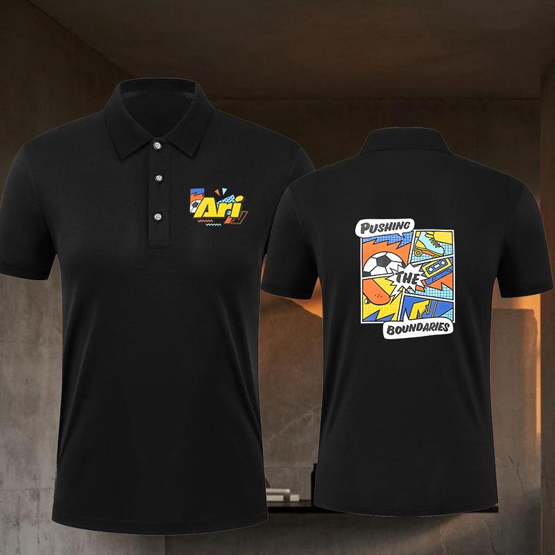 Ari Football leisure Sports Polo Shirt Ari Football Pattern the four seasons Adult Cotton Comfortabl