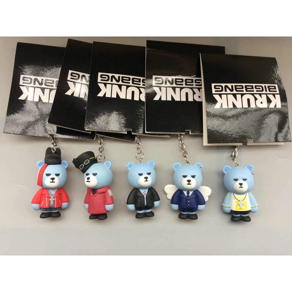 สินค้าจํานวนมากของแท้ KRUNK BIGBANG Merchanted Bear Kwon Ji-Dragon Blue Bear Doll Pendant Keychain F