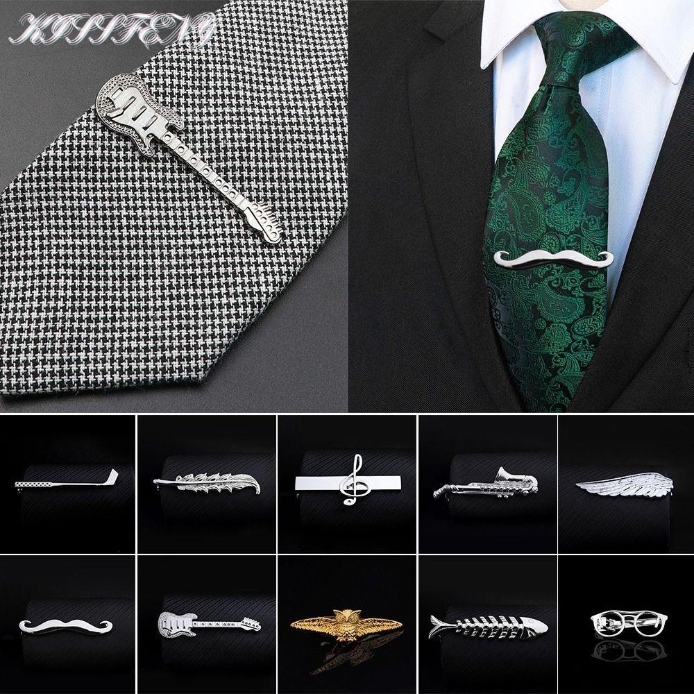 KISSFENY Tie Clip ส่วนบุคคลทองแดงสําหรับผู้ชายผู้หญิงอเนกประสงค์ขัด Tie Pin